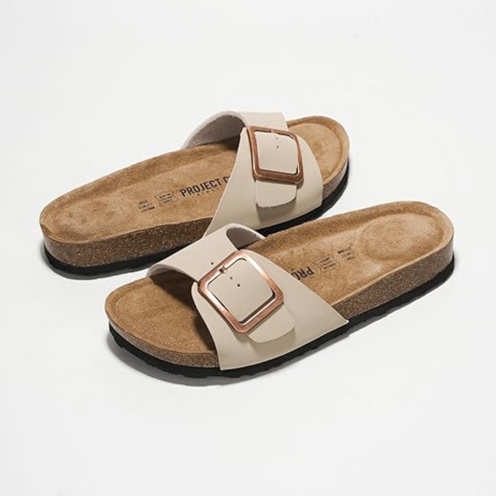 Project Cloud Ibiza Genuine Leather Sandal in Nude New! C7
